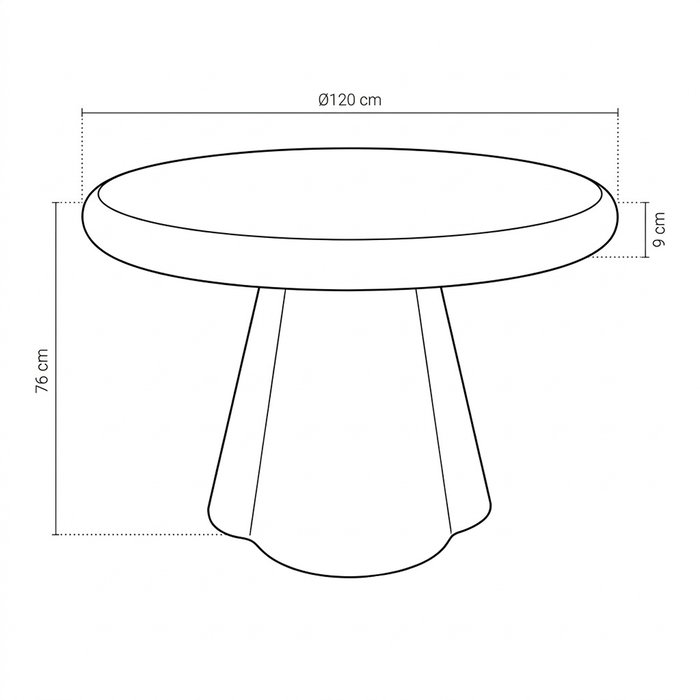 Ixia Mesa de Comedor Terrazzo DM-Microcemento 120x120x76 cm Ixia Mesa de Comedor Terrazzo DM-Microcemento 120x120x76 cm