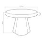 Ixia Mesa de Comedor Terrazzo DM-Microcemento 120x120x76 cm