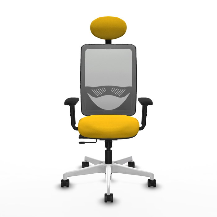 PIQUERAS Y CRESPO Silla de oficina Zulema con mecanismo Sincro/Traslack, Amarillo y Gris PIQUERAS Y CRESPO Silla de oficina Zulema con mecanismo Sincro/Traslack, Amarillo y Gris
