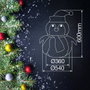 Bambasy Pingüino plegable LED 600mm con 8 funciones y luz fría