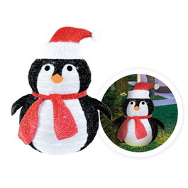 Bambasy Pingüino plegable LED 600mm con 8 funciones y luz fría