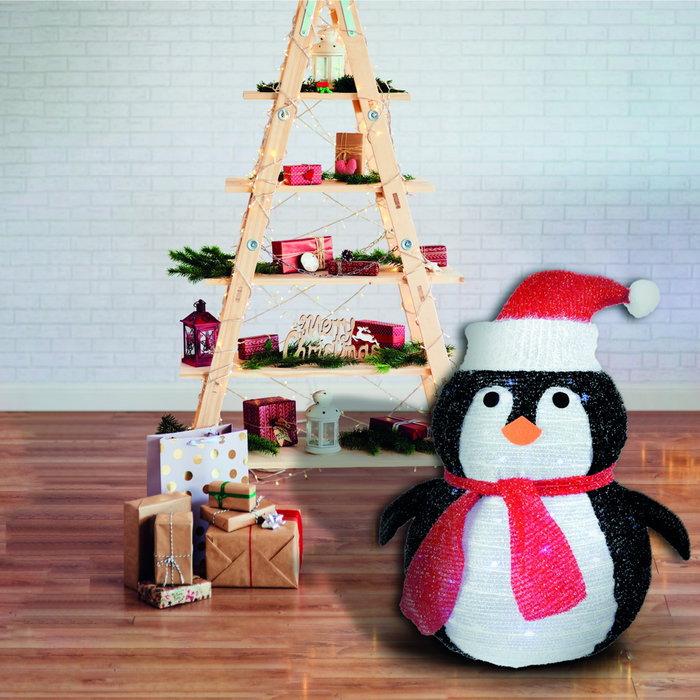 Bambasy Pingüino plegable LED 600mm con 8 funciones y luz fría