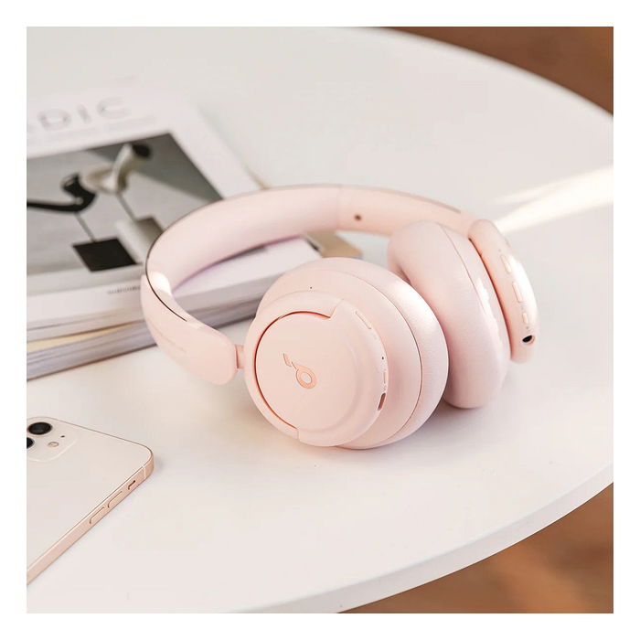 Anker Soundcore Life Q30 A3028051 - Auriculares Inalámbricos Diadema con Reducción de Ruido Activa (ANC), Batería 60h, Bluetooth 5.3, Color Rosa Sakura Pink