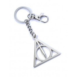 Harry Potter Llavero Deathly Hallows (bañado en plata)
