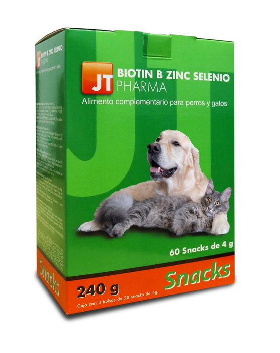 Jt pharma Biotin B Zinc Selenio 60 Snacks de 4g