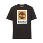 Camiseta de Manga Corta Hombre Timberland Stack Logo Colored Short Sleeve Negro