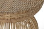 DKD Home Decor Mesita Auxiliar de Ratán y Acero Natural