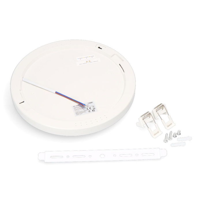 EDM Downlight Ajustable LED para Empotrar o Superficie Ø22,5 cm, Blanco, 3 Temperaturas de Color (3000K/4000K/6400K), 20W, 2050 lm, Ajuste de Diámetro 6,5-17 cm