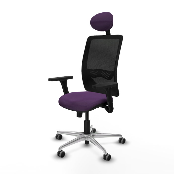 PIQUERAS Y CRESPO Silla de oficina Zulema con mecanismo Sincro, Morado y Negro PIQUERAS Y CRESPO Silla de oficina Zulema con mecanismo Sincro, Morado y Negro
