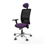 PIQUERAS Y CRESPO Silla de oficina Zulema con mecanismo Sincro, Morado y Negro