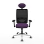 PIQUERAS Y CRESPO Silla de oficina Zulema con mecanismo Sincro, Morado y Negro