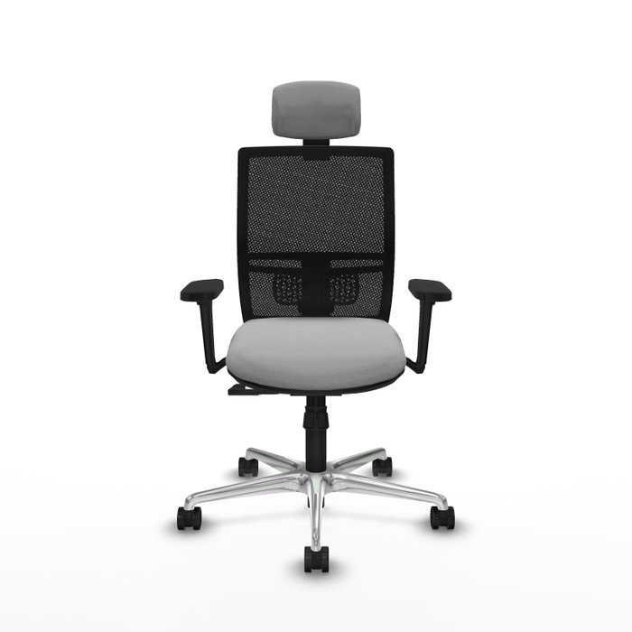 PIQUERAS Y CRESPO Silla de oficina Yunquera con mecanismo Sincro, Gris claro y Negro PIQUERAS Y CRESPO Silla de oficina Yunquera con mecanismo Sincro, Gris claro y Negro
