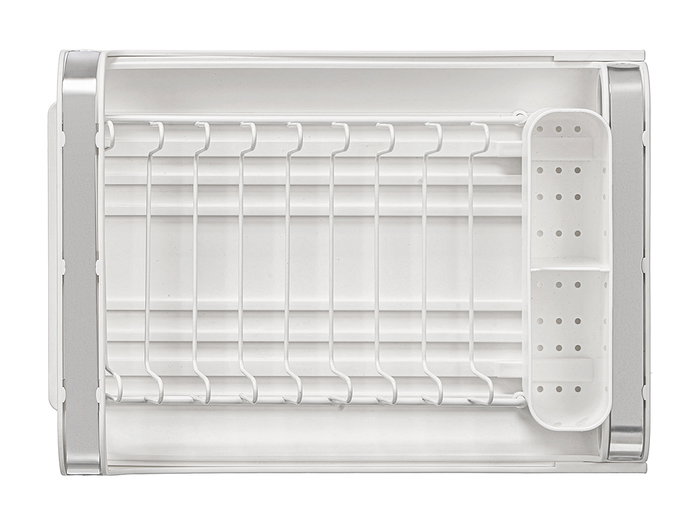 Kinvara Escurreplatos Extensible Blanco 27 cm x 11,5 cm x 20,1 cm (Plegado) / 49 cm x 20 cm x 13 cm (Extendido) (Set de 8)