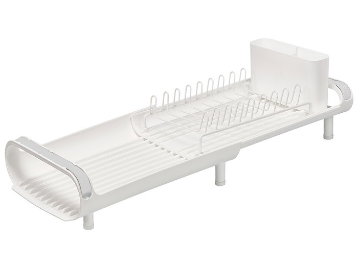 Kinvara Escurreplatos Extensible Blanco 27 cm x 11,5 cm x 20,1 cm (Plegado) / 49 cm x 20 cm x 13 cm (Extendido) (Set de 8)