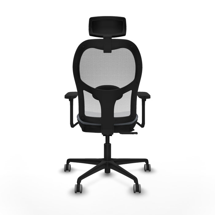PIQUERAS Y CRESPO Silla de oficina Jorquera con mecanismo Sincro/Traslack, Gris y Blanco