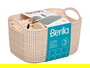 Berilo - Set de 3 Piezas para Baño Beige (Alfombrilla 38x58 cm, Cesta y Dispensador), 100% Poliéster y PP (Set de 12)