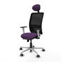 PIQUERAS Y CRESPO Silla de oficina Zulema con mecanismo Sincro/Traslack, Morado y Negro