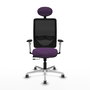 PIQUERAS Y CRESPO Silla de oficina Zulema con mecanismo Sincro/Traslack, Morado y Negro