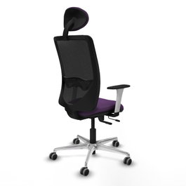 PIQUERAS Y CRESPO Silla de oficina Zulema con mecanismo Sincro/Traslack, Morado y Negro