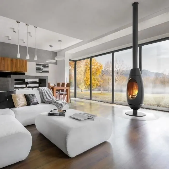 Estufa de leña - INVICTA Ode - 10 KW - Hierro fundido - Leños 25 cm