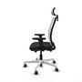 PIQUERAS Y CRESPO Silla de oficina Haches con mecanismo Sincro/Traslack, Negro y Blanco