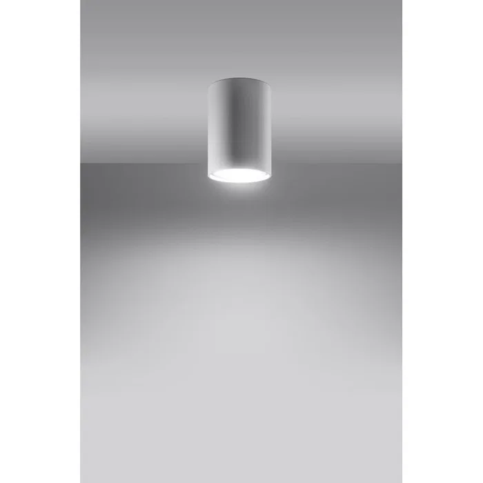 Lámpara de Techo LAGOS SOL-SL.0996 Industrial Moderna Pantalla Cilíndrica Acero Bruto para Sala, Dormitorio o Vestíbulo