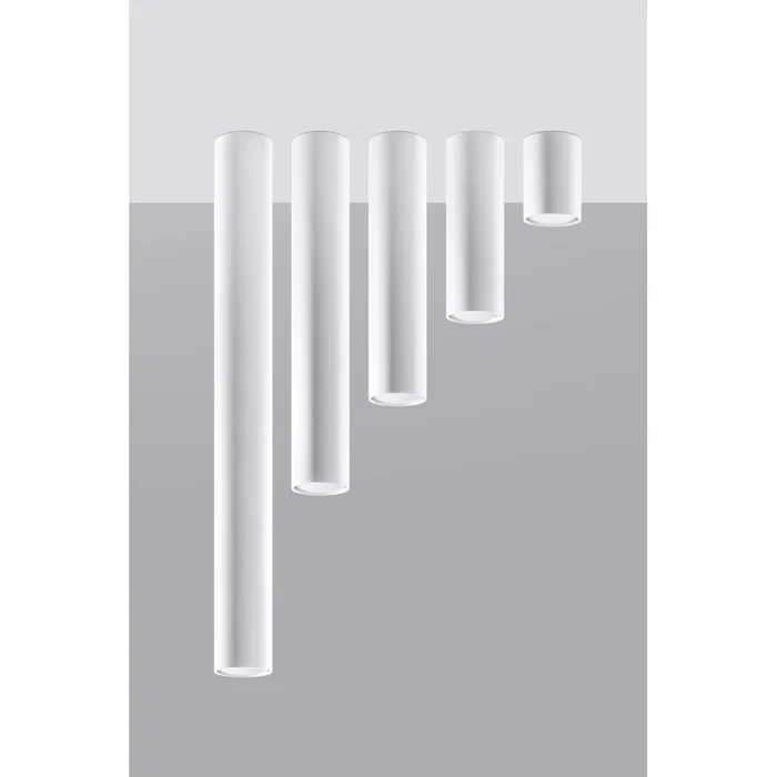 Lámpara de Techo LAGOS SOL-SL.0996 Industrial Moderna Pantalla Cilíndrica Acero Bruto para Sala, Dormitorio o Vestíbulo