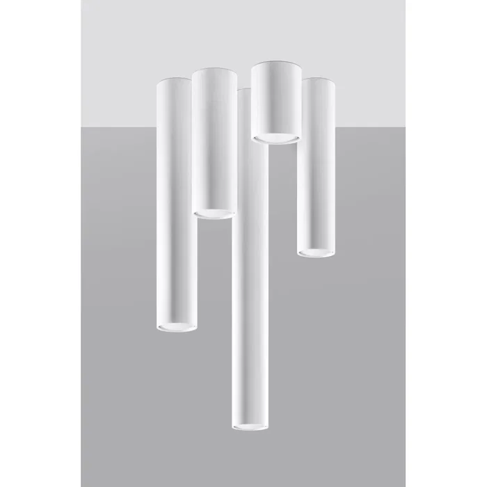 Lámpara de Techo LAGOS SOL-SL.0996 Industrial Moderna Pantalla Cilíndrica Acero Bruto para Sala, Dormitorio o Vestíbulo