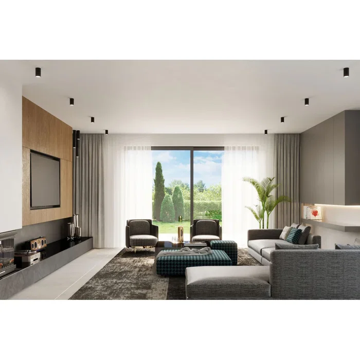 Lámpara de Techo LAGOS SOL-SL.0996 Industrial Moderna Pantalla Cilíndrica Acero Bruto para Sala, Dormitorio o Vestíbulo