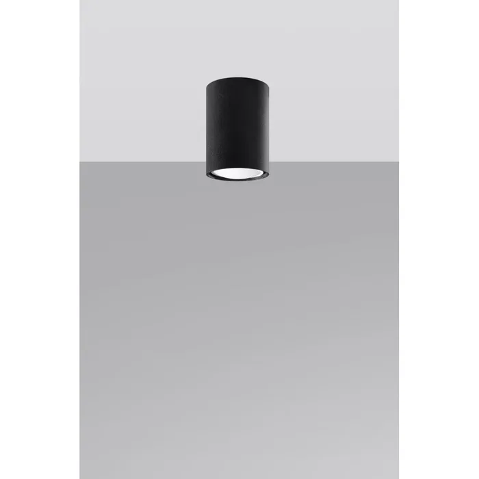 Lámpara de Techo LAGOS SOL-SL.0996 Industrial Moderna Pantalla Cilíndrica Acero Bruto para Sala, Dormitorio o Vestíbulo