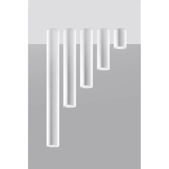 Lámpara de Techo LAGOS SOL-SL.0996 Industrial Moderna Pantalla Cilíndrica Acero Bruto para Sala, Dormitorio o Vestíbulo