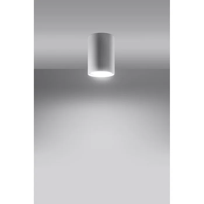 Lámpara de Techo LAGOS SOL-SL.0996 Industrial Moderna Pantalla Cilíndrica Acero Bruto para Sala, Dormitorio o Vestíbulo
