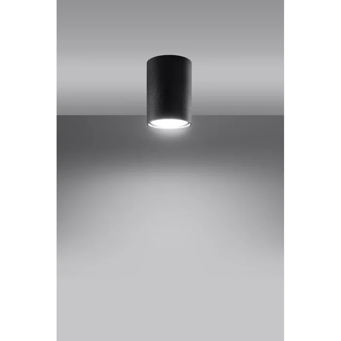 Lámpara de Techo LAGOS SOL-SL.0996 Industrial Moderna Pantalla Cilíndrica Acero Bruto para Sala, Dormitorio o Vestíbulo