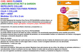 Flower Repelente Collar Contra Insectos Perros Pet Garden