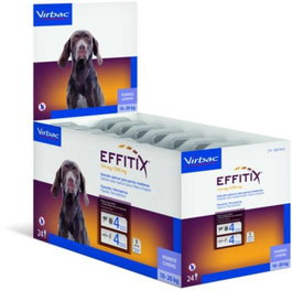 Virbac Effitix Perro Talla M (10-20 kg) Pipetas Antiparasitarias para Perros, 24 Pipetas