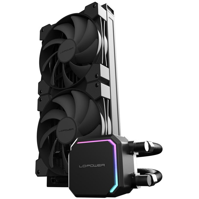 LC-Power LC-CC-280-B Refrigeración Líquida All-in-One para Procesador, 2 Ventiladores 14 cm, 280W TDP, Negro