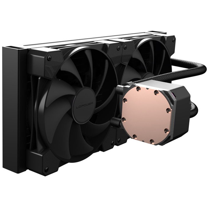 LC-Power LC-CC-280-B Refrigeración Líquida All-in-One para Procesador, 2 Ventiladores 14 cm, 280W TDP, Negro