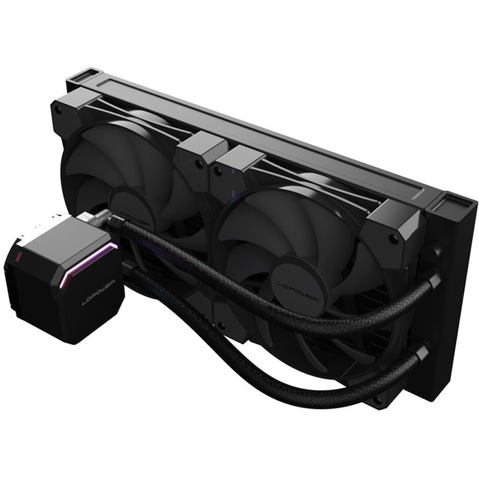 LC-Power LC-CC-280-B Refrigeración Líquida All-in-One para Procesador, 2 Ventiladores 14 cm, 280W TDP, Negro