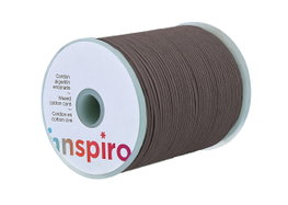 Innspiro Cordón de Algodón Encerado Fino Marrón 0,5mm 100m