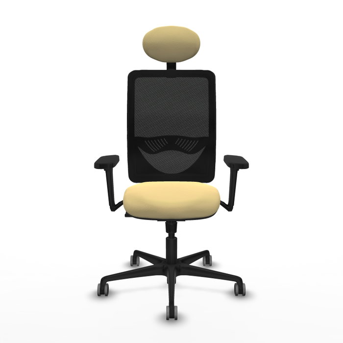 PIQUERAS Y CRESPO Silla de oficina Zulema con mecanismo Sincro, Crema y Negro PIQUERAS Y CRESPO Silla de oficina Zulema con mecanismo Sincro, Crema y Negro