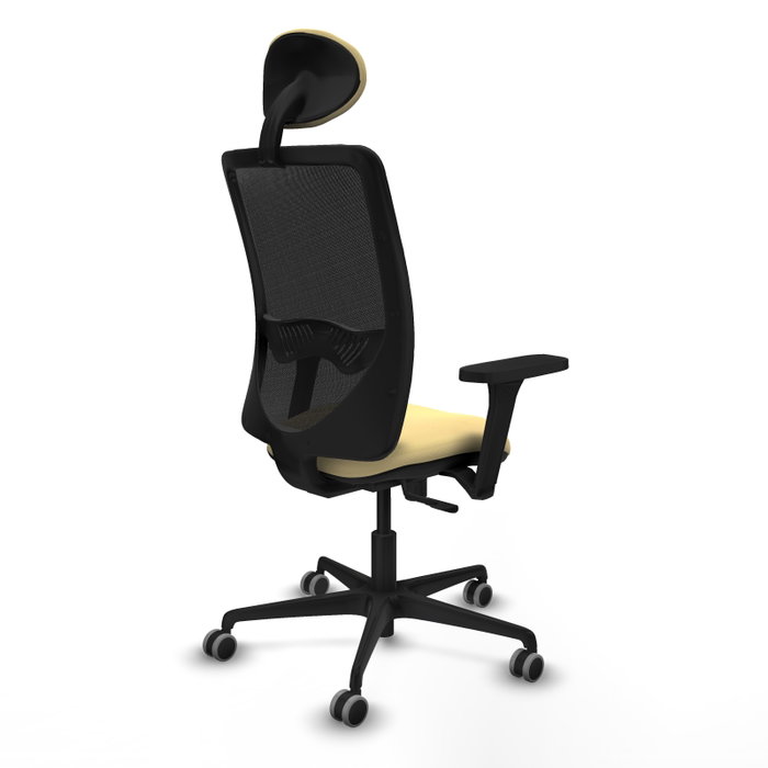 PIQUERAS Y CRESPO Silla de oficina Zulema con mecanismo Sincro, Crema y Negro PIQUERAS Y CRESPO Silla de oficina Zulema con mecanismo Sincro, Crema y Negro