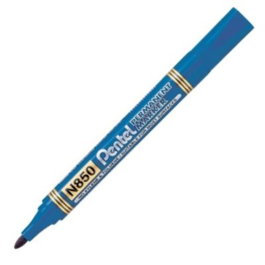 Pentel Marcador Permanente N850 Azul, Pack de 12 unidades