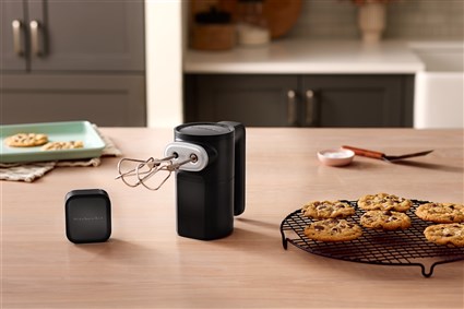 Kitchenaid Batidora Amasadora Inalámbrica 5KHMR762BM con Batería GO, 7 Velocidades, Negro Mate