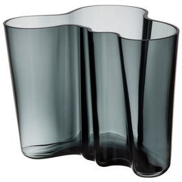 Iittala Jarrón Alvar Aalto Dark Grey Altura 16 cm (2 Unidades) Cristal Soplado