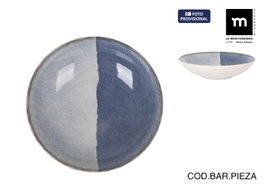 La Mediterranea Set de 12 Platos Hondos DENIM Monaco Brillo 21cm