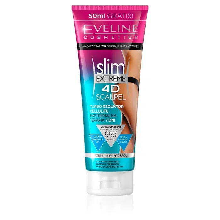 Eveline Cosmetics Slim Extreme 4D Crema corporal adelgazante para muslos, 250 ml Eveline Cosmetics Slim Extreme 4D Crema corporal adelgazante para muslos, 250 ml