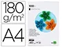 Liderpapel Cartulina A4 180g/m2 Negro Paquete de 100 Hojas
