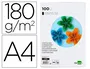 Liderpapel Cartulina A4 180g/m2 Negro Paquete de 100 Hojas
