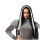 Atosa Peluca de Vampiresa Largo 60 cm con Mechas en Blanco y Negro