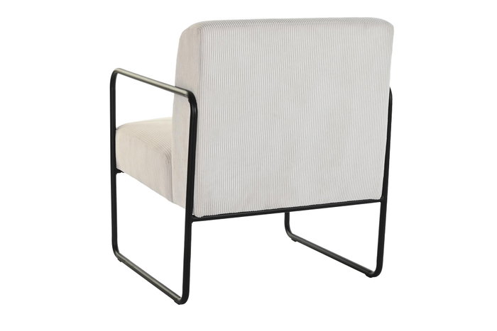 DKD Home Decor Sillon Moderno Blanco Negro 74 x 79 x 64 cm